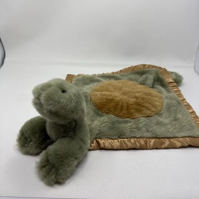 My Banky MOSELEY Sea Turtle Plush Baby Security Blanket Satin Trim ADORABLE - Image 1 of 4