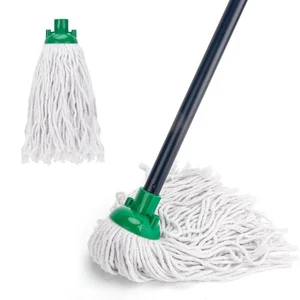 Mop for Floor Cleaning,2 Pcs Cotton String Wet Mops Replacement Head Compatib... - Picture 1 of 8