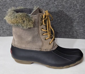 Sperry Top Sider Duck Boots Womens Size 9M Waterproof Winter Faux Fur STS93847 - Picture 1 of 18