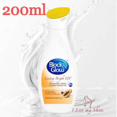 Block & Glow Lasting Bright UV Papaya Brightening Lotion (200ml) - Image 1 of 4
