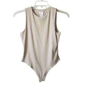 NUEVO Body House of Harlow 1960 Desnudo Sin Mangas Cuello Redondo Tostado M Mediano - Imagen 1 de 8