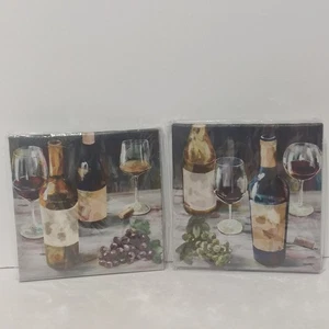 Special Moments Memories Collection Leinwandbild Weinflaschen & Weingläser 8"x8" - Bild 1 von 4