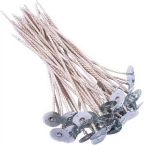 Stoppini per candele precerati ECO4 100 pezzi, 8 pollici, spessore, base, cera di soia, produzione - Foto 1 di 7