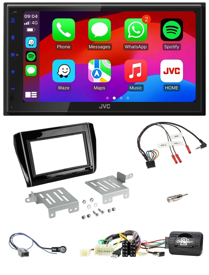 JVC Bluetooth USB Lenkrad 2DIN DAB Autoradio für Suzuki Swift ab 18 Klavierlack - Bild 1 von 4