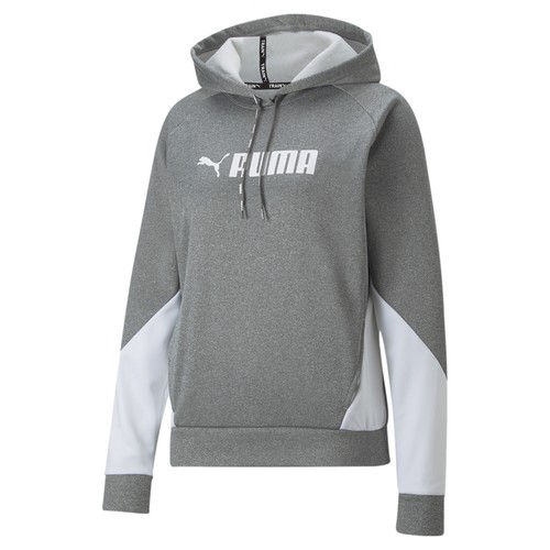 Felpa con cappuccio pullover Puma Fit Tech maglia logo donna taglia XS casual atletica