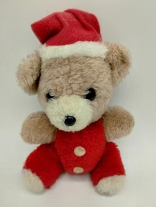 1978 Vintage Russ Berrie & Co Inc. Orso in Cappello di Babbo Natale 'JOLLY' Peluche 6" Giocattolo Morbido * - Foto 1 di 7