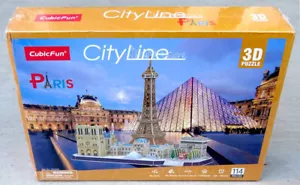Paris City Line 3d Puzzle CubicFun NEW Factory-Sealed France 3-D Cityline - Picture 1 of 2