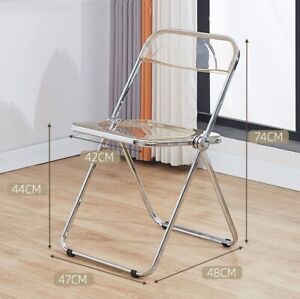 Chair Folding Room Seat Dining Transparent Living Clear Leisuremod Photo Fashion