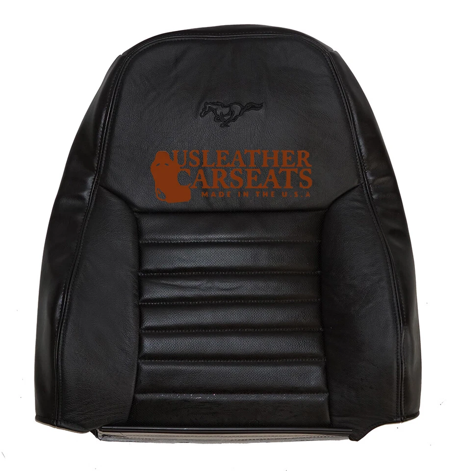 1999-2004 Ford Mustang Saleen S281 Driver Lean Back Leather Seat Cover Black - Image 1 of 4