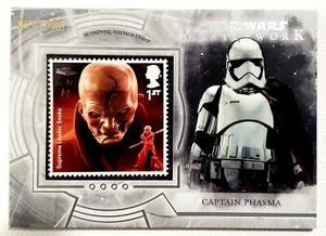 2018 64/200 Star Wars Masterwork Stamp S-SP Captain PHASMA Supreme Leader SNOKE - Bild 1 von 3