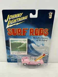 Rare Johnny Lightning Surf Rods Ford Mustang White Lightning Chase Pink - Picture 1 of 3