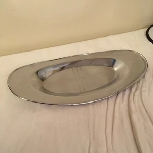 Mid Century Modern Perma Brite Chrome Plated Bread Platter E-544 MCM Free Ship! - Picture 1 of 7