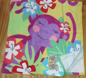 Jumping Beans Monkey Velour Beach Towel 100% Cotton 30X60 NWT NICE - Picture 1 of 4