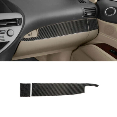 Cubierta de panel de tablero de instrumentos copiloto de fibra de carbono para Lexus RX350 RX450H 2010-2012 Foto 1 de 4
