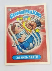 1986 Topps Garbage Pail Kids crema Keith #97B 97 B pegatina de tarjeta GPK única - Imagen 1 de 3