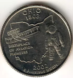 USA - 2002P - Washington ¼ Dollar - Ohio - Uncirculated - #9065 - Picture 1 of 2