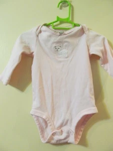 Carter's rosa Baumwolle Langarm Einteiler Outfit mit Katze Größe 6 Monate - Bild 1 von 7