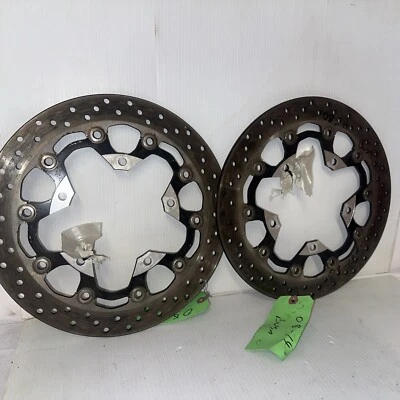 Discos de freno delanteros izquierdo derecho Suzuki GSX1300R Hayabusa OEM discos rotores Foto 1 de 3