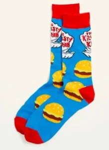 Spongebob Square Pants krusty krab gender-neutral socks for adults NEW BURGER - Picture 1 of 3