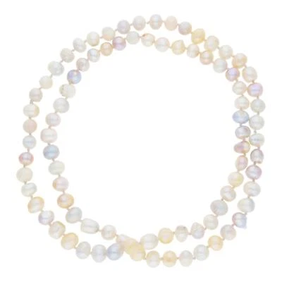 Perlenkette endlos mit Süßwasser Zuchtperle, getragen 25323162 - Bild 1 von 3