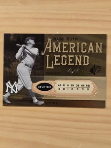 Babe Ruth 2008 SPX American Legend 1/1 - Imagen 1 de 2