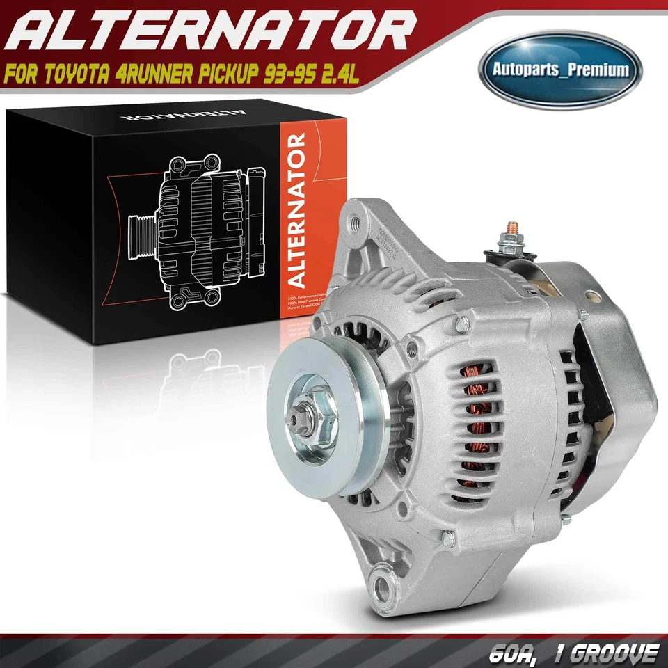 Alternador para camioneta Toyota 4Runner 93-95 2,4 L 60 amperios 12 voltios CW polea de 1 ranura Foto 1 de 4