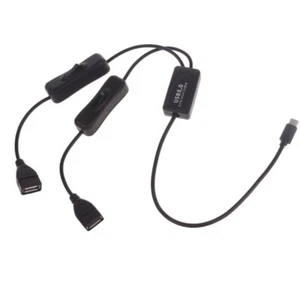 USB Type-C Cable with Switches for Fast-Charging and Data Transfer Cord Line - Zdjęcie 1 z 8
