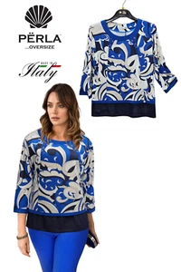 PERLA OVERSIZE maglia casacca donna maniche 3/4 made in Italy Carla