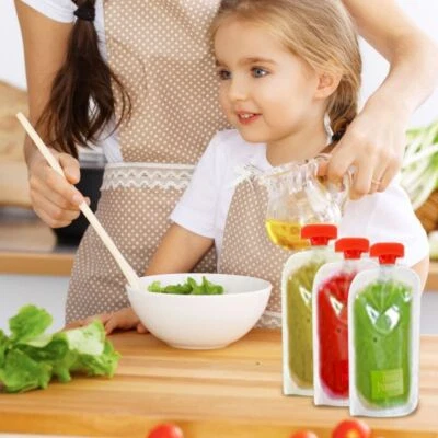 10pcs Food Pouches Squeeze Pouch Yogurt Fresh Storage Bag - image 1 of 4