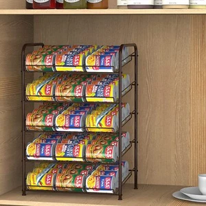 Organizzatore Porta Lattine 5 Livelli Libera Installazione Dispenser Portaoggetti Può contenere fino a 60 Lattine - Foto 1 di 6