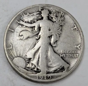 1919 D Walking Liberty Half Dollar US Coin - Picture 1 of 6