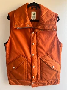 Vintage Unisex Sierra Designs Nylon Vest Orange Blue Gussets Size Medium - Picture 1 of 9