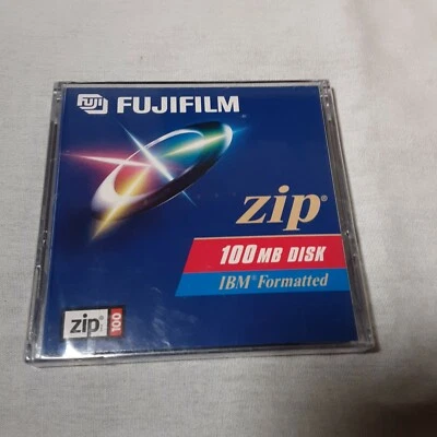 NEW FUJIFILM Zip Disk 100 MB IBM Formatted NIP - Photo 1/4