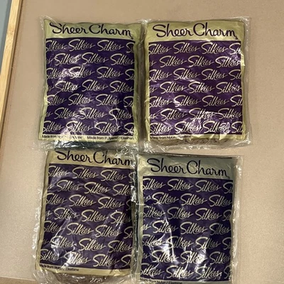 4 pares de pantimedias Silkies Sheer Charm Queen azul marino miel desnuda 652 651 657 Foto 1 de 4