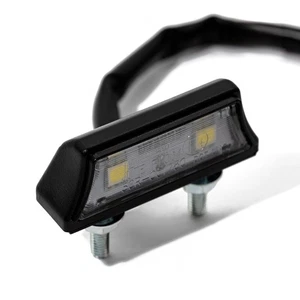 Mini LED Kennzeichenbeleuchtung Alu Schwarz Motorrad Harley Custom ECE universal - Picture 1 of 6