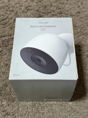 Google Nest Cam Outdoor Wired Security Camera 2nd Gen 2K HDR IP65 AI (Snow)*NEW*