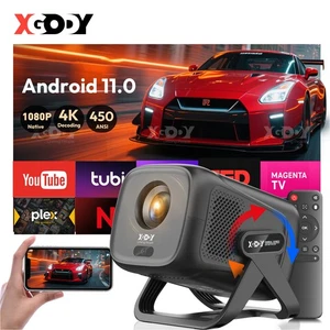 4K FHD 18000LMS Android Mini Projector Cinema Home Theater 1080P BT5.4 WiFi6 - Picture 1 of 13