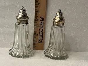 Juego de coctelera de sal y pimienta vintage enchapada en cristal Leonard de 6" de alto Japón  - Imagen 1 de 4