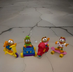 1988 Vintage Garfield McDonald’s Happy Meal Toys Complete Set Of 4 - Picture 1 of 11