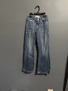 ARIAT Little Girls Western Dark Denim Bootcut Jeans Size 7 Regular - Picture 1 of 7