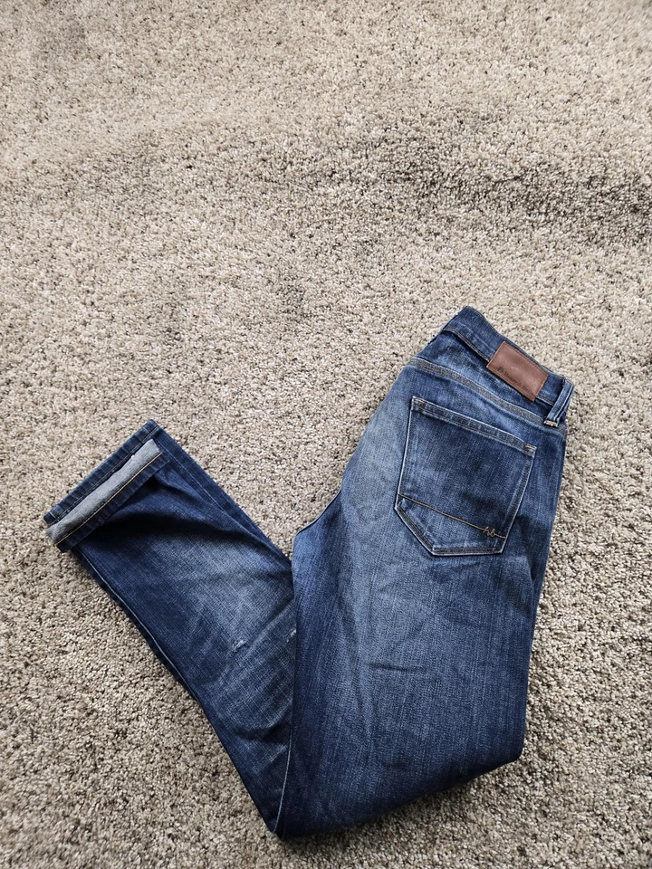 Pantalones de mezclilla Henry & Belle para mujer 26 azul con ribete desgastado fundición Foto 1 de 4