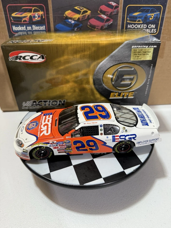 Kevin Harvick ELITE #29 ESGR GUARDACOSTAS 2004 1/24 Nascar Diecast Foto 1 de 4