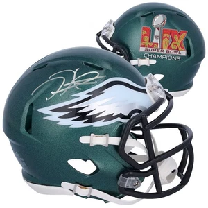 Jalen Hurts Signed Philadelphia Eagles Super Bowl 59 Champions Mini Speed Helmet - Picture 1 of 1