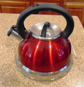 Cucina Alpina Aramco Importazioni Fischietto Teiera Rossa 2,8L - Foto 1 di 11
