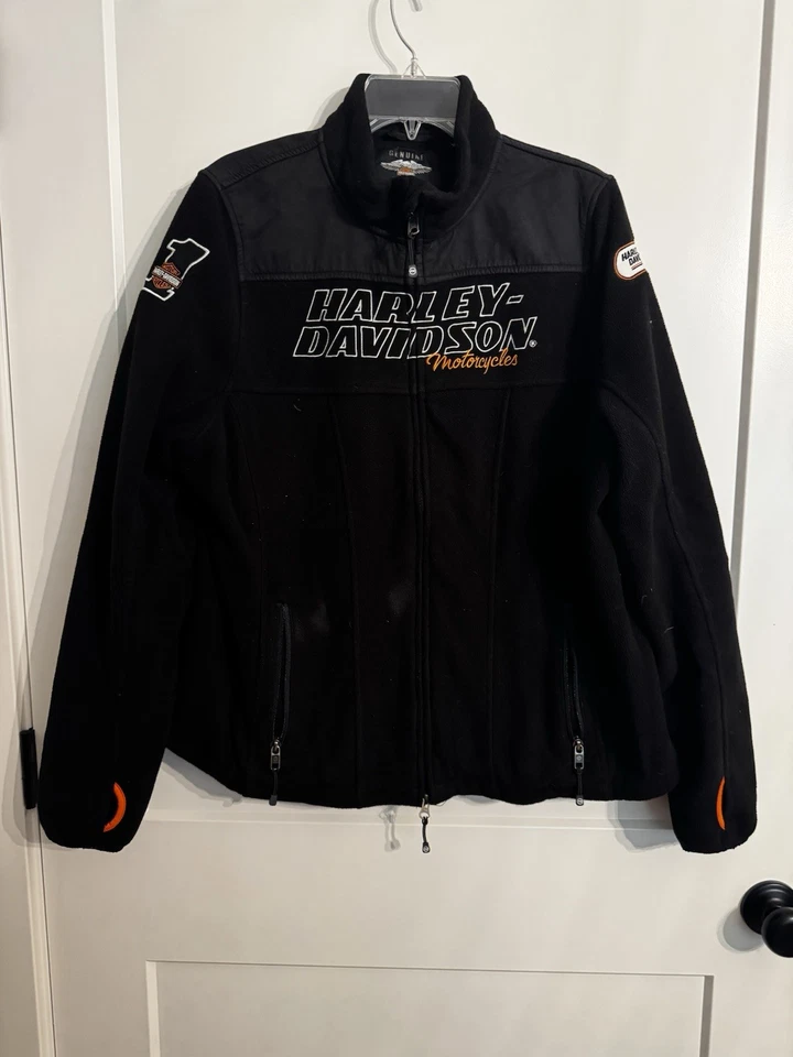 Chaqueta polar Harley-Davidson para mujer H-D Racing 2XL doble cremallera motociclista motocicleta Foto 1 de 4