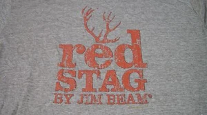 RED STAG BOURBON - "UNEXPECT MORE - BOLD CHOICE" MEN'S PROMO T-SHIRT (RED) *NEW* - Picture 1 of 10