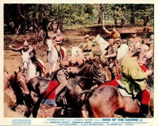 SIEGE OF THE SAXONS ORIGINAL LOBBY CARD  RONALD LEWIS KNIGHTS KING ARTHUR 1963