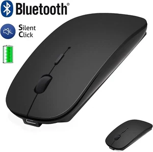 Maus Kabellos USB Wireless Mouse Computer Notebook Laptop Funkmaus Aufladbar - Bild 1 von 5