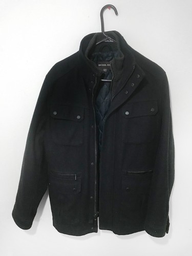 Cappotto da campo nero misto lana Michael Kors nero taglia M 2 in 1