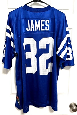 EDGERRIN JAMES 32 Indianapolis Colts мужчин синий нейлона футбол сетки Джерси L Nike - Изображение 1 из 4